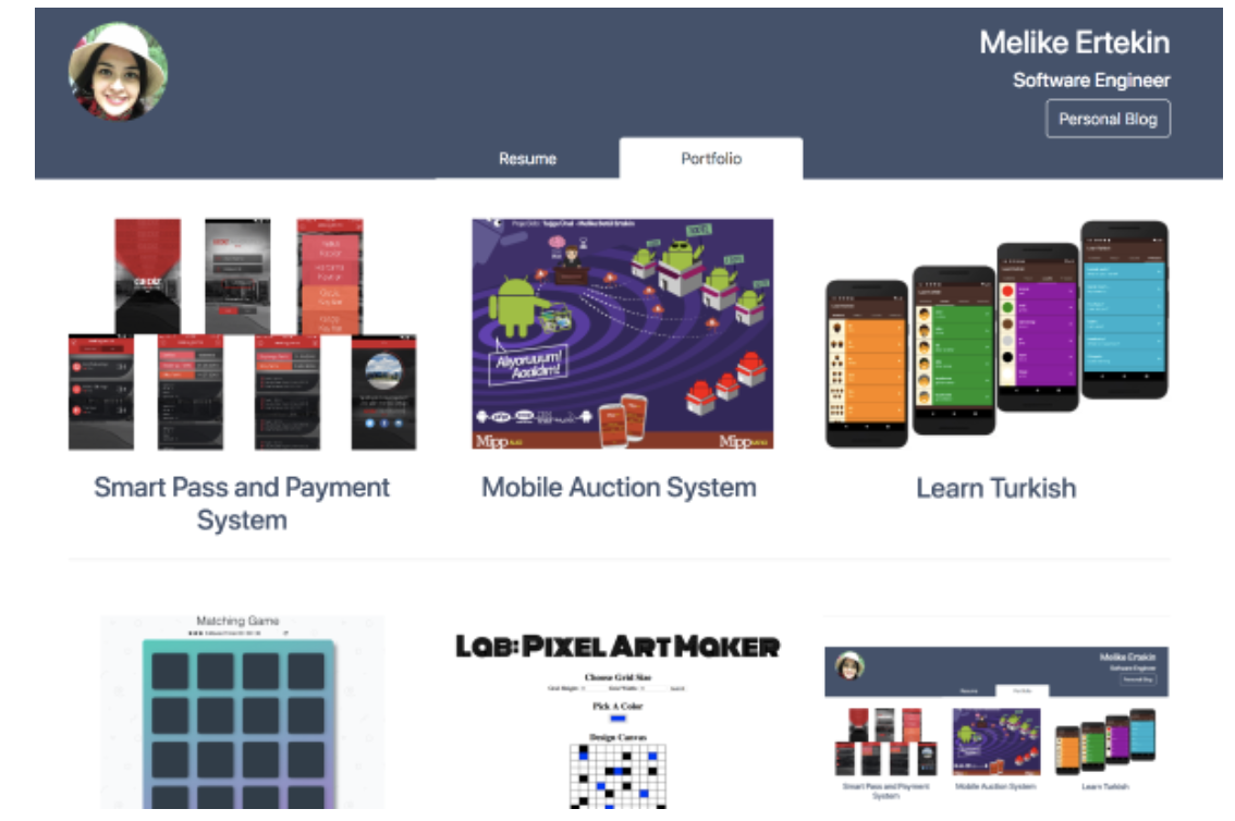 portfolio website screenshot